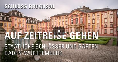 Startbildschirm des Filmes "Zeitreise mit Michael Hörrmann: Schloss Bruchsal"
