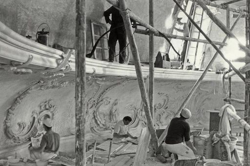 Restoration work on the Domed Hall in 1961