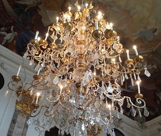 Bruchsal Palace, Chandelier in the Royal Hall