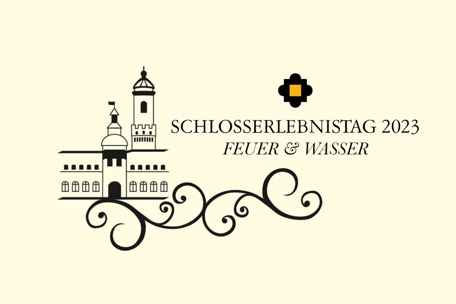 Werbemotiv der Staatliche Schlösser und Gärten Baden-Württemberg zum Schlosserlebnistag 2023 