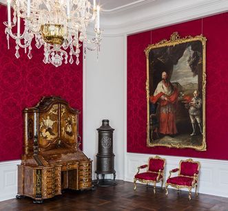 Schloss Bruchsal, Südliches Staatsappartement, Rotes Zimmer