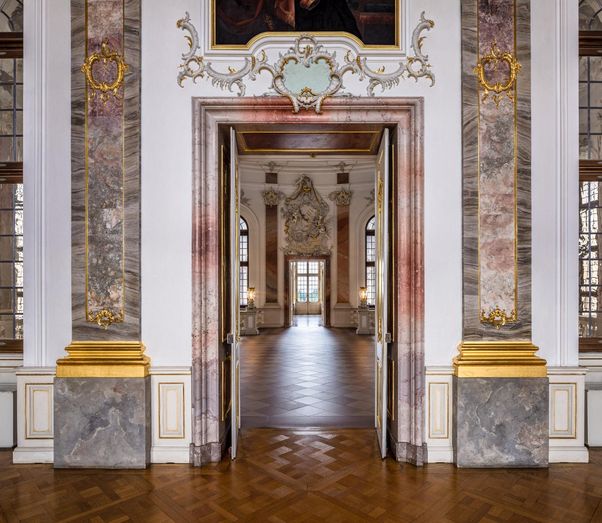 Bruchsal Palace, door of the Royal Hall