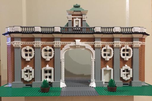 Schloss Bruchsal, Ausstellung Faszination LEGO, Modell des Torwachtgebäudes von den Klötzlebauern Ulm & Ludwigsburg