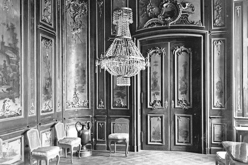 Schloss Bruchsal, innen, historische Aufnahme