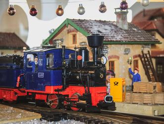 Schloss Bruchsal, Ausstellung Modelleisenbahn, Lokomotive
