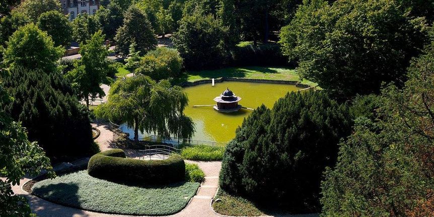 Schloss Bruchsal, Schwanenteich im Schlossgarten