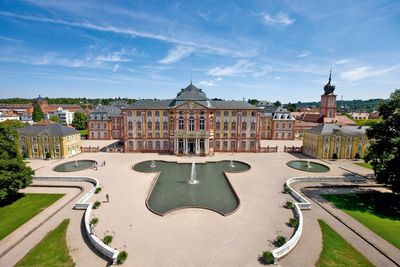 Schloss Bruchsal, Luftaufnahme; Foto: Staatlich Schlösser und Gärten Baden-Württemberg, Achim Mende