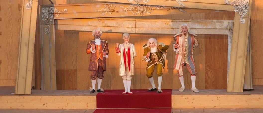 Schloss Bruchsal, Event, Theatersommer, Szene aus der Inszenierung „Amadeus“ der Badischen Landesbühne