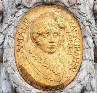 Bruchsal Palace, Portrait of Amalie on Amalie's Fountain