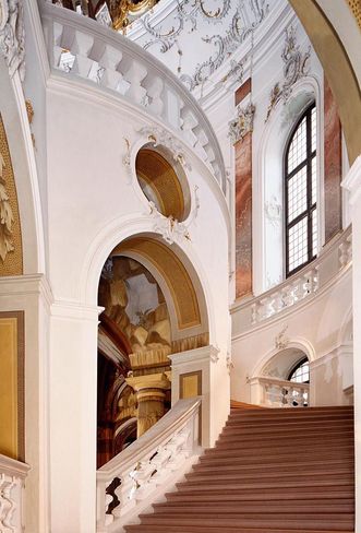 Château de Bruchsal Vue de l'escalier