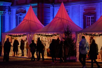 Schloss Bruchsal, Adventsmarkt bei Nacht