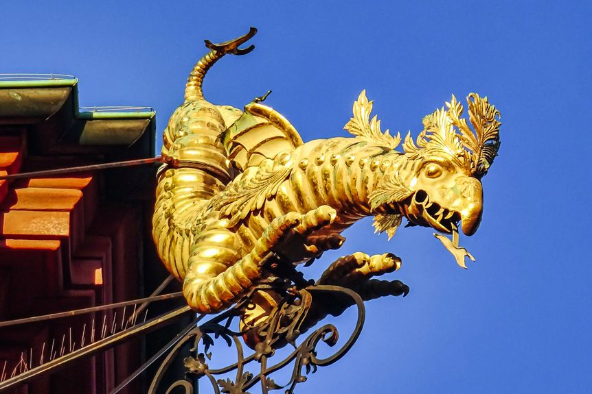 Schloss Bruchsal, Detail, Wasserspeier 