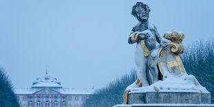 Schloss Bruchsal, Aussen, Winter
