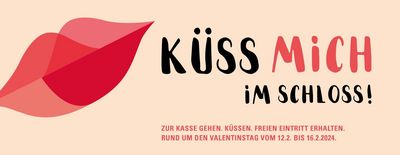 Motiv zur Aktion "Küss mich im Schloss" der Staatlichen Schlösser und Gärten Baden-Württemberg