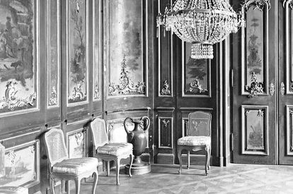 Schloss Bruchsal, Watteaukabinett, Aufnahme um 1930