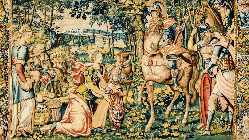 Schloss Bruchsal, Detail, Tapisserie
