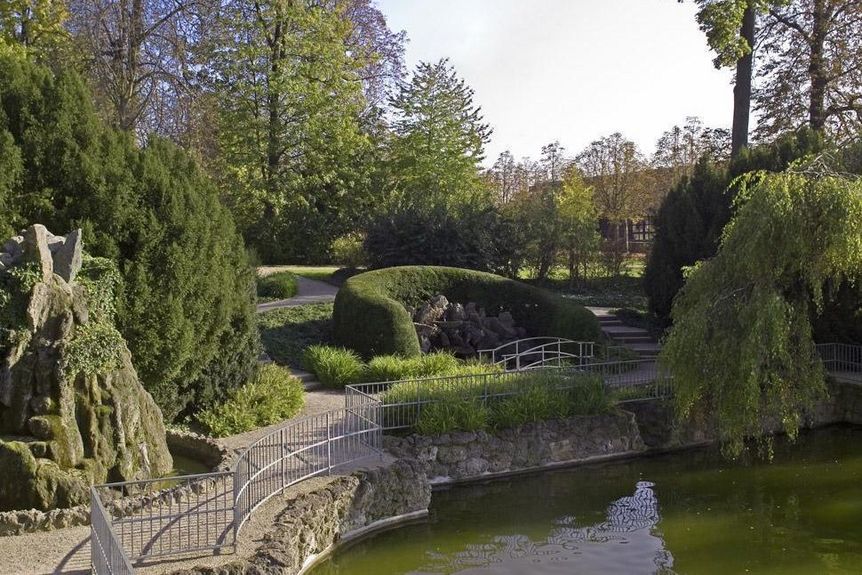 Bereich des Schlossgartens von Schloss Bruchsal