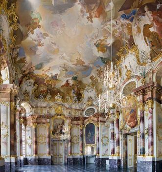 Bruchsal Palace, marble hall