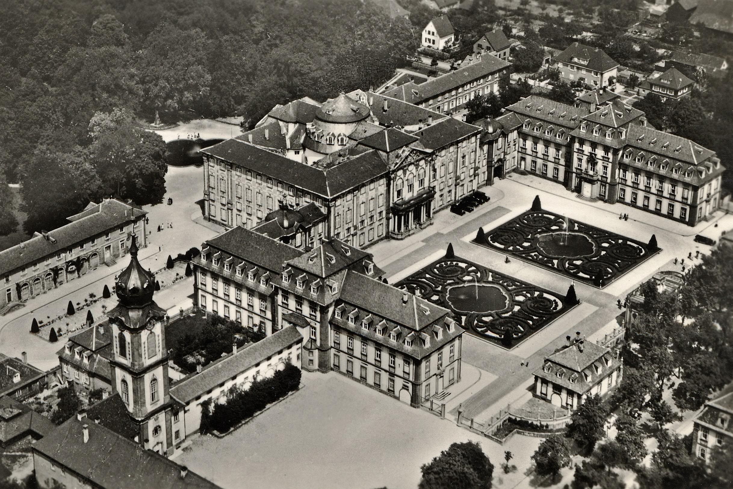 Bruchsal Palace, aerial view