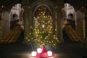 Schloss Bruchsal, Weihnachtsbaum im Schloss