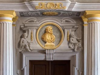 Bruchsal Palace, Illusionistic painting on the servants' floor in the entrance hall