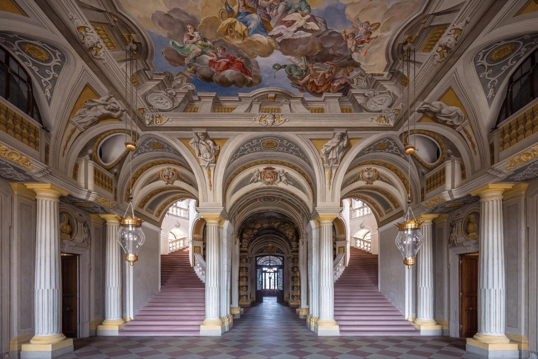 Bruchsal Palace, entrance hall
