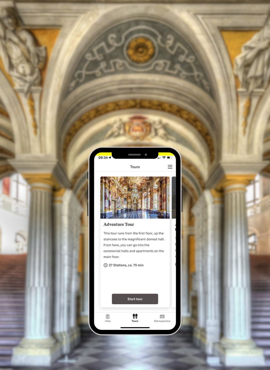 Photo: points Gesellschaft für digitale Informationssysteme mbH Bruchsal Palace, discovery tour starting page