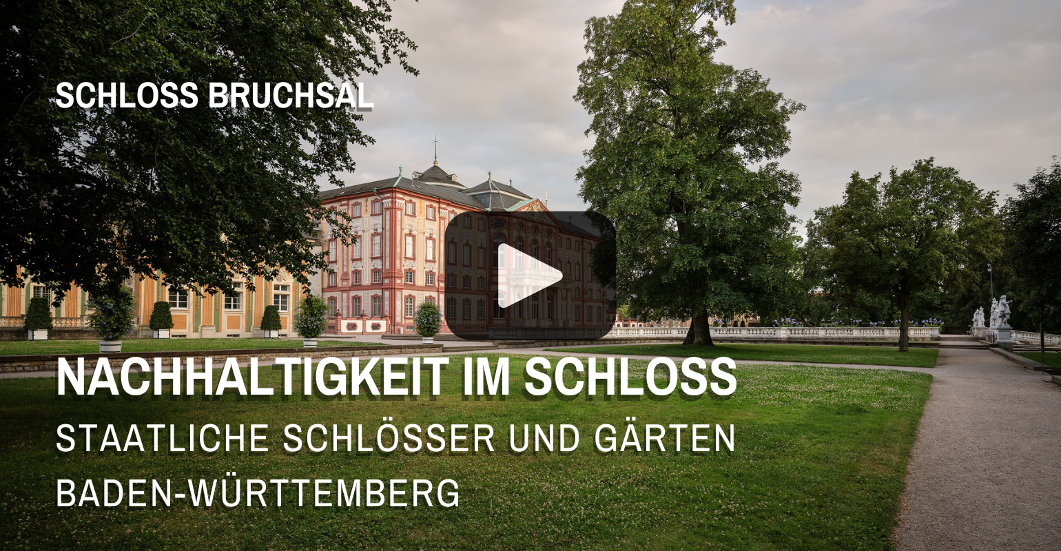 Startbildschirm des Films "Nachhaltigkeit in Schloss Bruchsal - Folge 4: „Wilder“ Schlossgarten - Wasser"